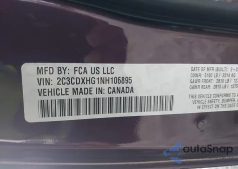 2022 Dodge Charger Gt Rwd from USA, damaged, VIN 2C3CDXHG1NH106895